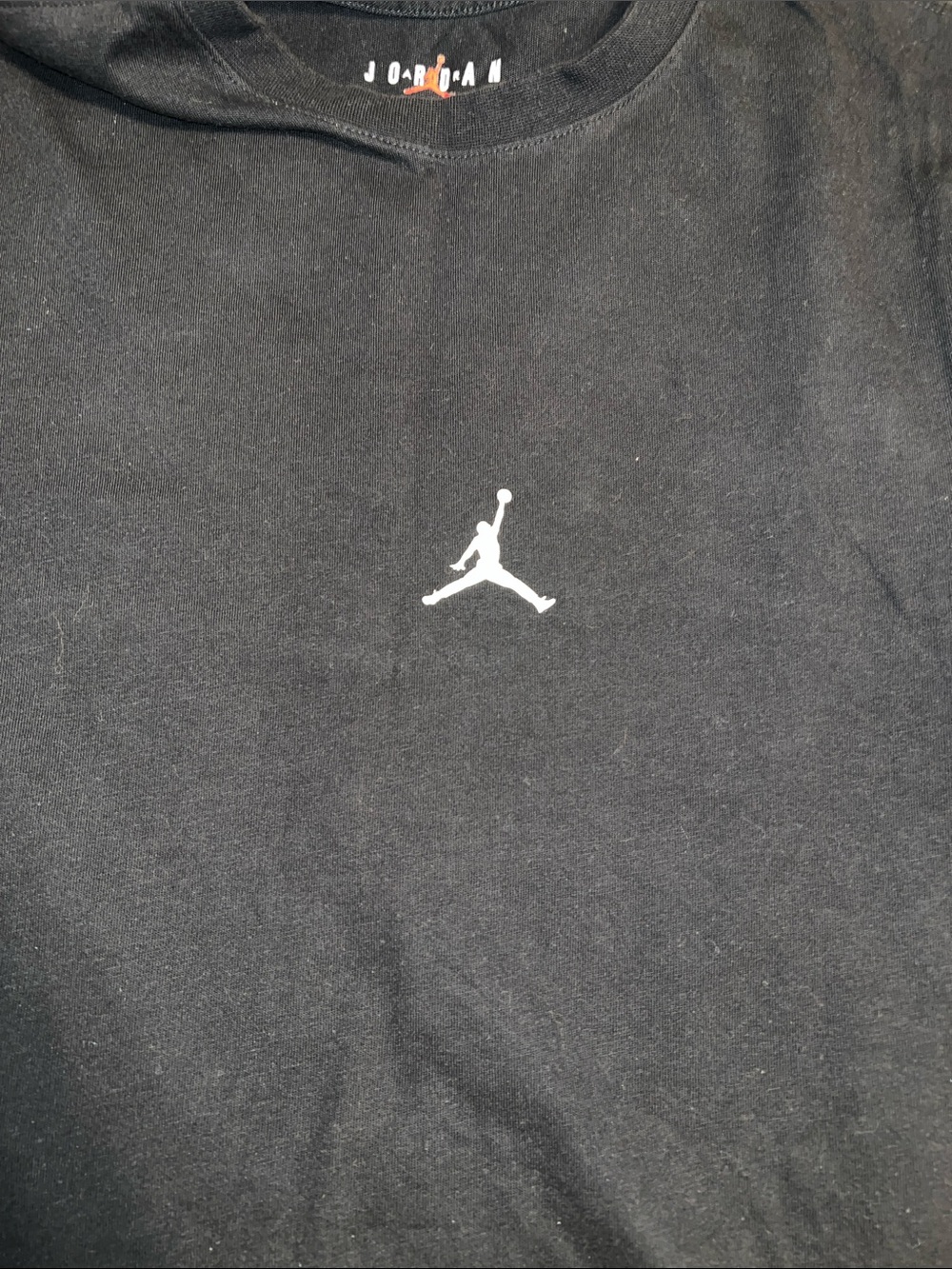 Jordan Black T-Shirt with White Jumpman Center Logo